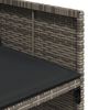 vidaXL Ensemble &agrave; manger de jardin et coussins 7 pcs gris rotin