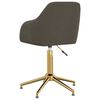 vidaXL Chaise pivotante de salle &agrave; manger Gris fonc&eacute; Velours