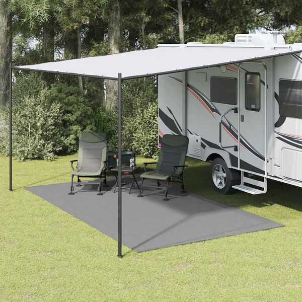 vidaXL Tapis de tente gris clair 4,5x2,5 m