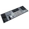 vidaXL Tapis de cuisine lavable imprim&eacute; Wine gris 60x180 cm velours
