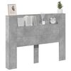 vidaXL Cabinet de T&ecirc;te de Lit avec LED B&eacute;ton 140 x 16,5 x 103,5 cm