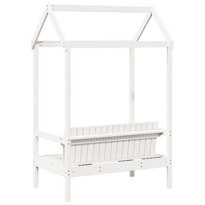 vidaXL Banc avec toit blanc 117,5x70x176,5 cm bois de pin massif