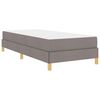 vidaXL Lit &agrave; ressorts avec matelas Taupe 90 x 200 cm tissu