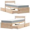 vidaXL Lit avec tiroirs et matelas 90x190 cm bois massif de pin