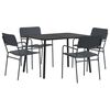 vidaXL Ensemble de salle &agrave; manger 5 pc Anthracite Acier
