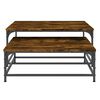 vidaXL Tables basses gigognes 2 pcs ch&ecirc;ne fum&eacute; bois d'ing&eacute;nierie