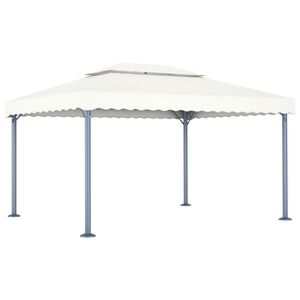 vidaXL Tonnelle 400x300 cm Cr&egrave;me Aluminium