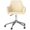 vidaXL Chaises pivotantes &agrave; manger lot de 4 Cr&egrave;me Tissu