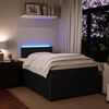 vidaXL Sommier &agrave; lattes de lit avec matelas Noir 120x200 cm Velours