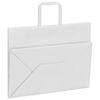 vidaXL Sacs en papier 50 pcs avec poign&eacute;es blanc 32x17x25 cm
