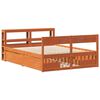 vidaXL Cadre de lit sans matelas cire marron 150x200cm bois pin massif