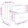 vidaXL Tables de chevet HAMAR 2 pcs Blanc 40x35x44,5 cm Bois massif