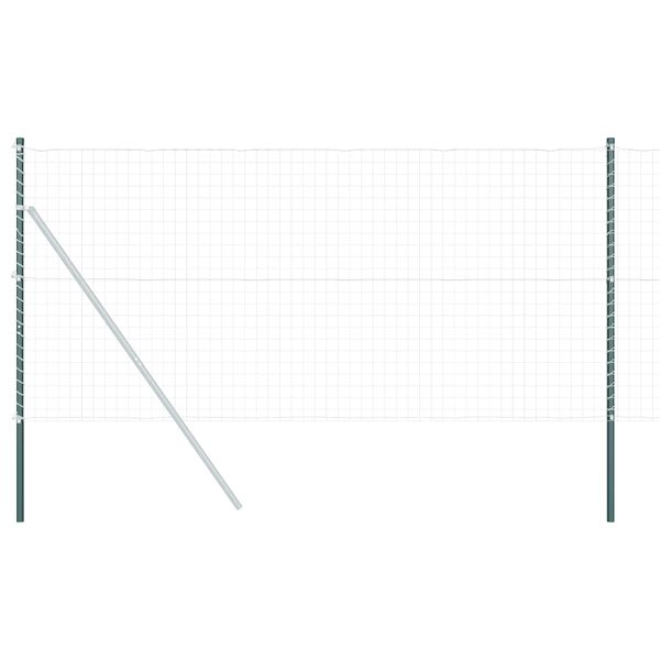 vidaXL Poteau de cl&ocirc;ture. 2 pcs Vert Acier peint par poudre