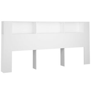 vidaXL Armoire &agrave; t&ecirc;te de lit Blanc 120x18,5x102,5 cm