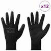 vidaXL Gants de Travail 12 pcs Noir 10 / xl Polyester