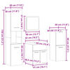 vidaXL Ensemble de meubles de salle de bain 5 pcs ch&ecirc;ne sonoma