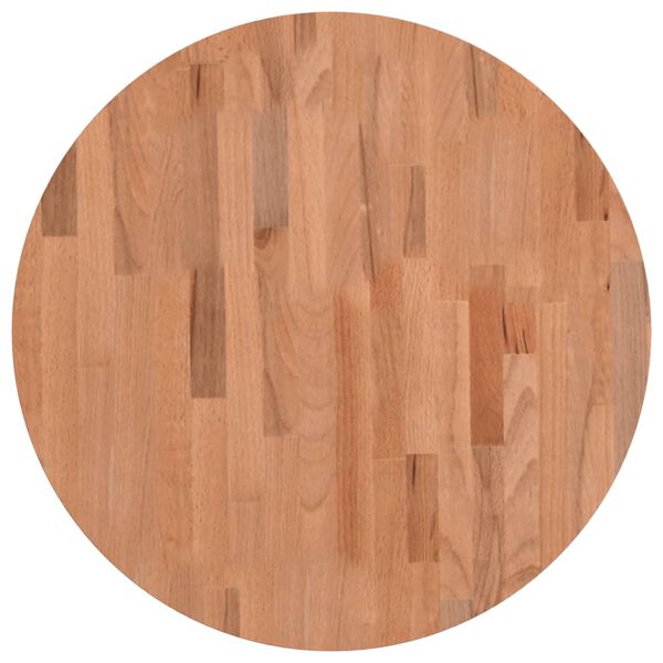 vidaXL Dessus de table &Oslash;60x1,5 cm rond bois massif de h&ecirc;tre