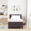 vidaXL Lit &agrave; ressorts avec matelas Marron fonc&eacute; 200 x 90 cm Polyester