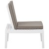 vidaXL Chaise de salon de jardin avec coussin Plastique Blanc