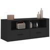 vidaXL Meuble TV Noir 100x35x40 cm Bois d'ing&eacute;nierie
