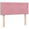 vidaXL Sommier &agrave; lattes de lit avec matelas rose 120x220 cm velours