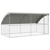 vidaXL Kennel pour Chiens 2 pcs Argent&eacute; 4 x 2 x 2 m Acier