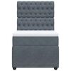 vidaXL Sommier &agrave; lattes de lit et matelas Gris fonc&eacute; 90x190 cm Velours