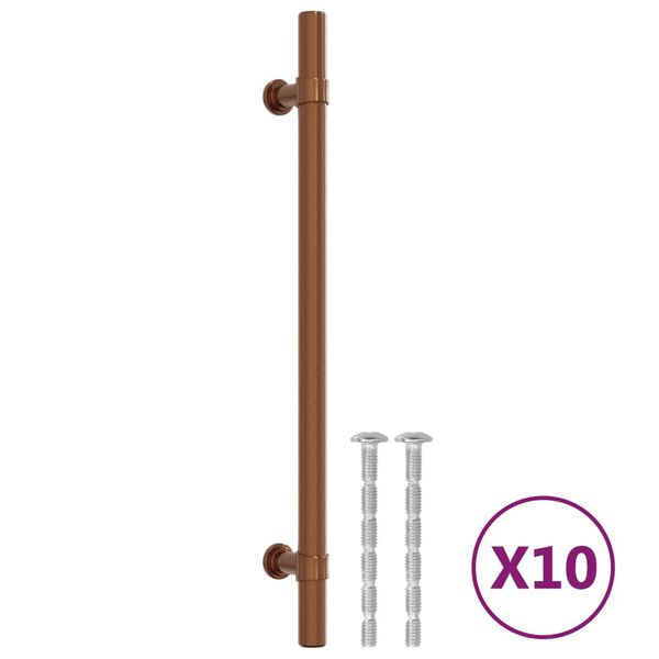 vidaXL Poign&eacute;es d'armoire 10 pcs bronze 192 mm acier inoxydable