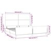 vidaXL Cadre de lit sans matelas bleu 160x200 cm tissu
