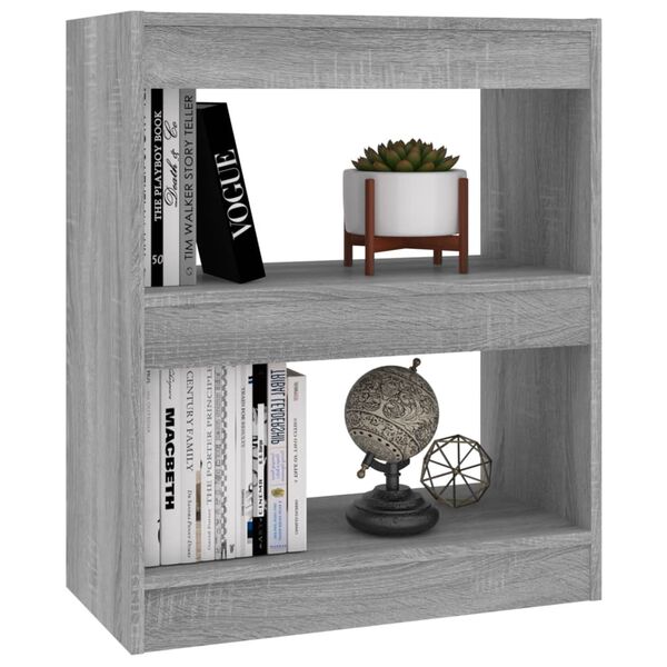 vidaXL Biblioth&egrave;que/S&eacute;parateur de pi&egrave;ce Sonoma gris 60x30x72 cm