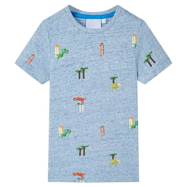 T-shirt pour enfants m&eacute;lange de bleu 128