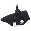 vidaXL Manteau pour chien avec harnais Noir M Fleece et Polyester