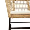 vidaXL Ensemble &agrave; manger jardin coussins 5pcs marron poly rotin verre