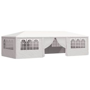 vidaXL Tente de r&eacute;ception avec parois lat&eacute;rales 4x9 m Blanc 90 g/m&sup2;
