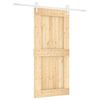 vidaXL Porte coulissante 95 x 210 cm Bois de pin massif (non trait&eacute;)