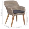 vidaXL Salon de jardin avec coussins 9 pcs R&eacute;sine tress&eacute;e