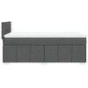 vidaXL Sommier &agrave; lattes de lit avec matelas Gris fonc&eacute; 80x200 cm Tissu