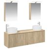 vidaXL Ensemble d'armoire de salle de bain 5 pc Ch&ecirc;ne Sonoma