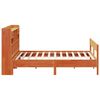 vidaXL Lit biblioth&egrave;que sans matelas cire marron 200x200 cm pin massif