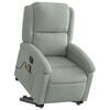 vidaXL Fauteuil inclinable de massage &eacute;lectrique gris clair velours