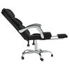 vidaXL Fauteuil inclinable de bureau Noir Similicuir