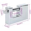 vidaXL Verrou 12 pcs Argent&eacute; 7,8 x 2 x 5 cm Fer