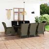 vidaXL Ensemble &agrave; manger d'ext&eacute;rieur et coussins 9 pcs r&eacute;sine tress&eacute;e