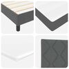 vidaXL Lit &agrave; ressorts avec matelas Gris fonc&eacute; 200 x 200 cm tissu