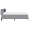 vidaXL Lit &agrave; ressorts avec matelas Gris clair 160 x 200 cm tissu