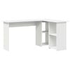 vidaXL Bureau Blanc 142 x 102 x 73 cm Bois d'ing&eacute;nierie