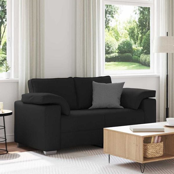 vidaXL Canap&eacute; Noir Dimensions globales: 160 x 80 x 82 cm (l x P x H)