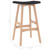 vidaXL Tabourets de bar lot de 2 noir tissu