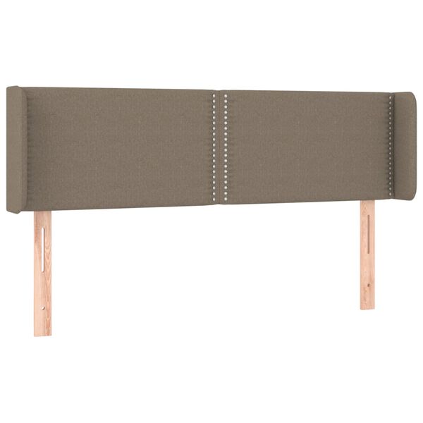 vidaXL T&ecirc;te de lit &agrave; LED Taupe 147x16x78/88 cm Tissu