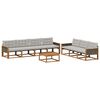 vidaXL Ensemble de canap&eacute;s d'ext&eacute;rieur 8 pcs Naturel et gris clair